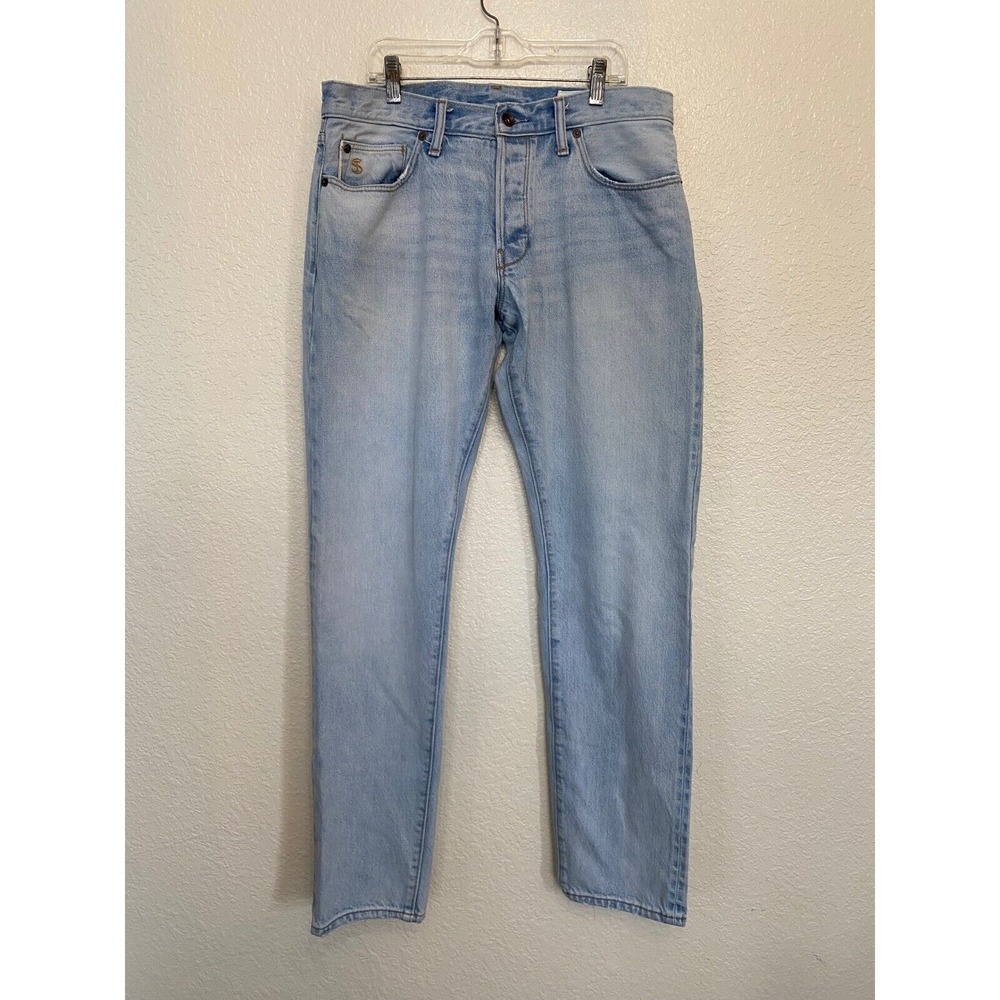 Todd Snyder Slim‎ Fit Faded Wash Indigo Denim Jeans Button Fly 32x32